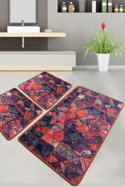 Mijölnir Juego de alfombrillas de baño Monica Multicolor de 3 piezas